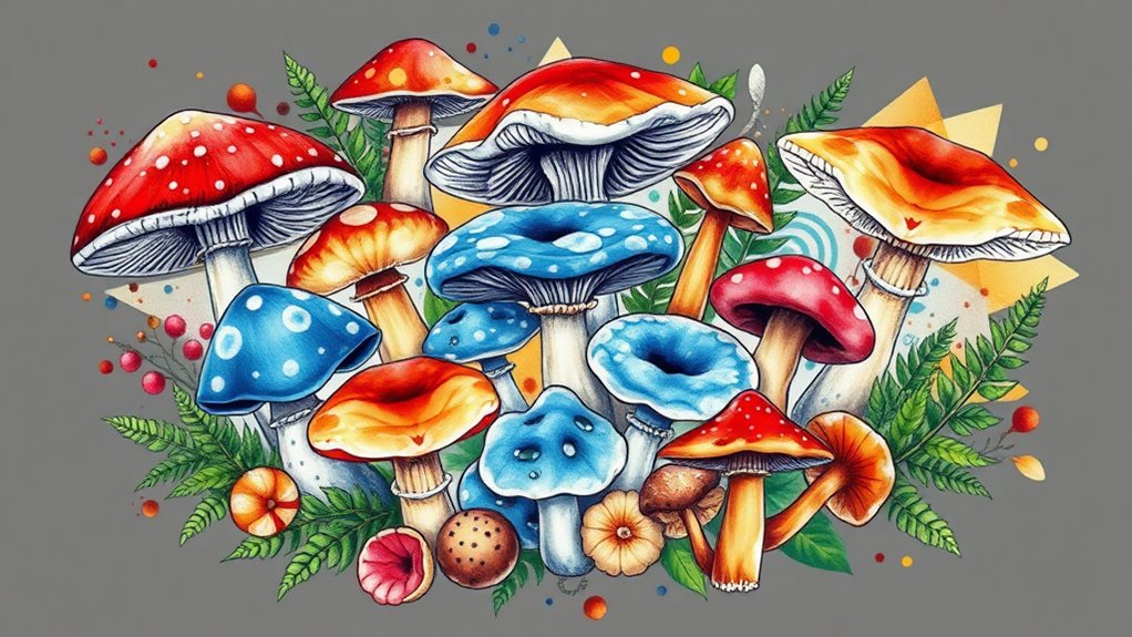 mushroom tattoo design ideas