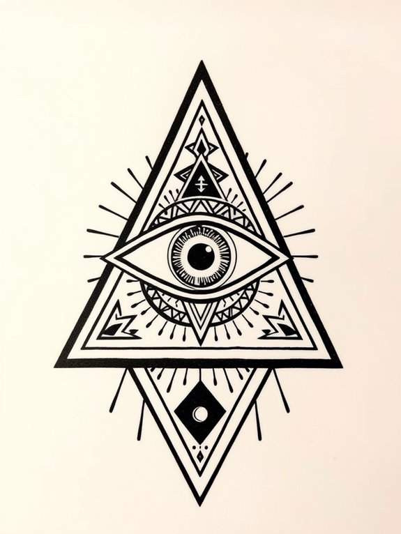 mystical triangle within eye