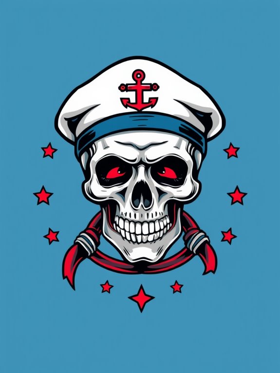 nautical theme with skull