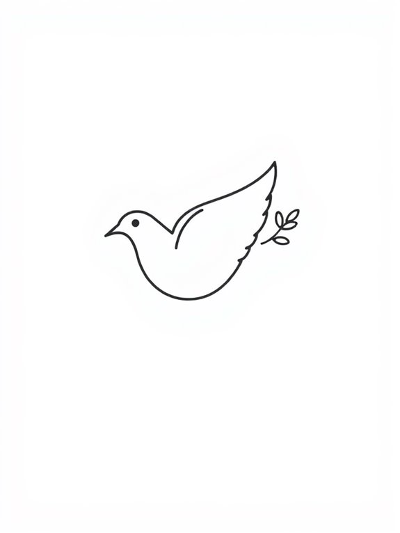 peace symbol in flight