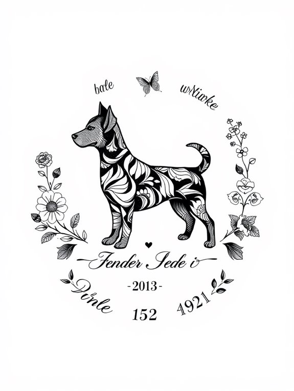 personalized dog tattoo designs