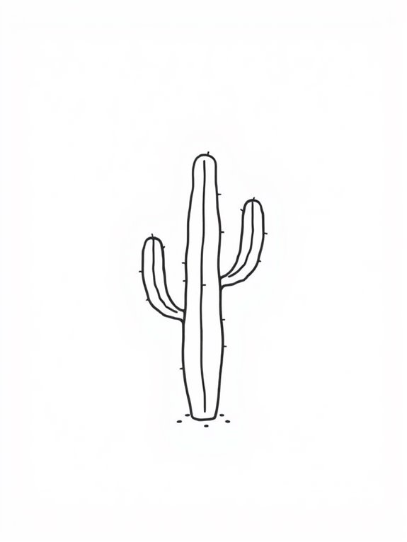 simple cactus tattoo design