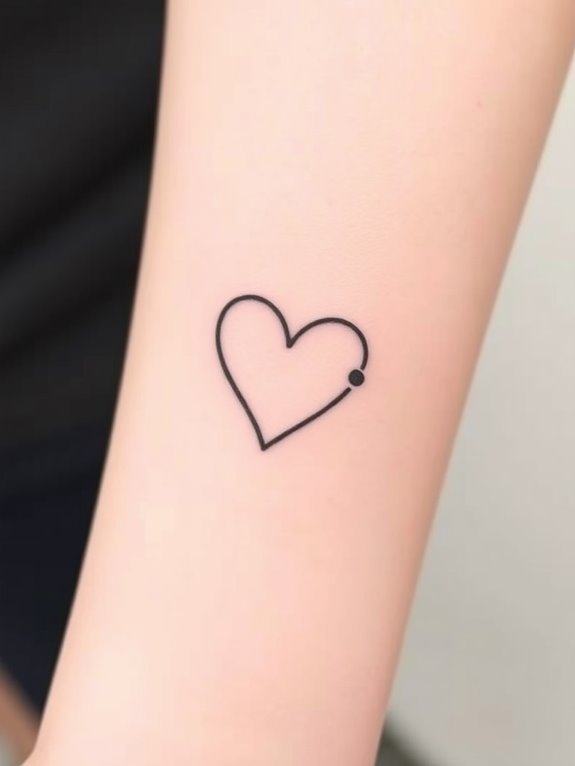 simple heart tattoo design