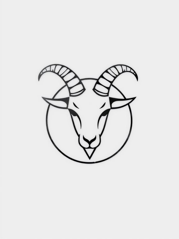 sleek capricorn symbol art