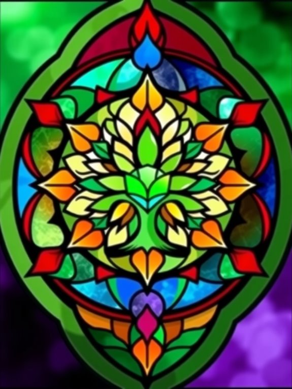 stained glass tattoo art