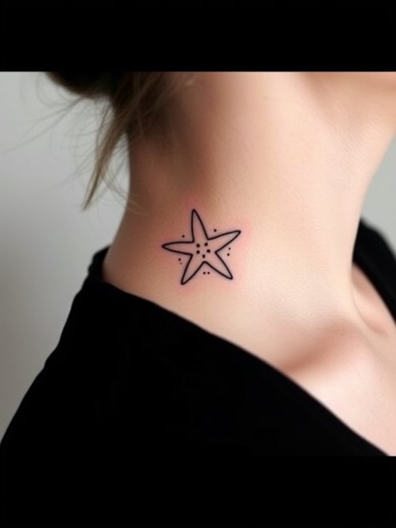 starfish ink on neck