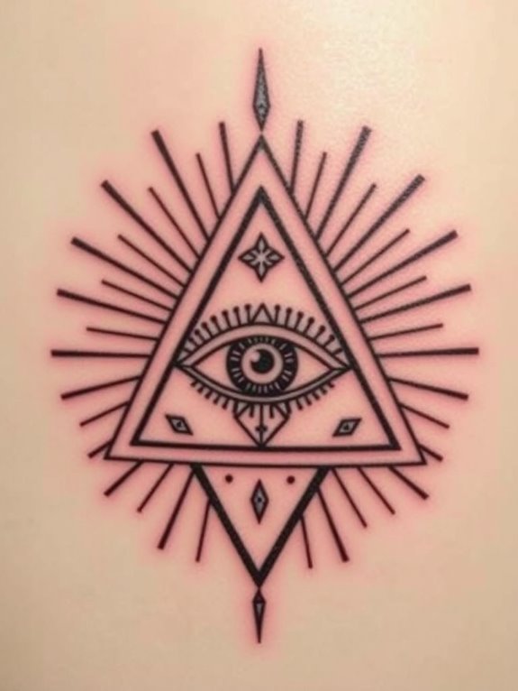 symbolic all seeing eye tattoo