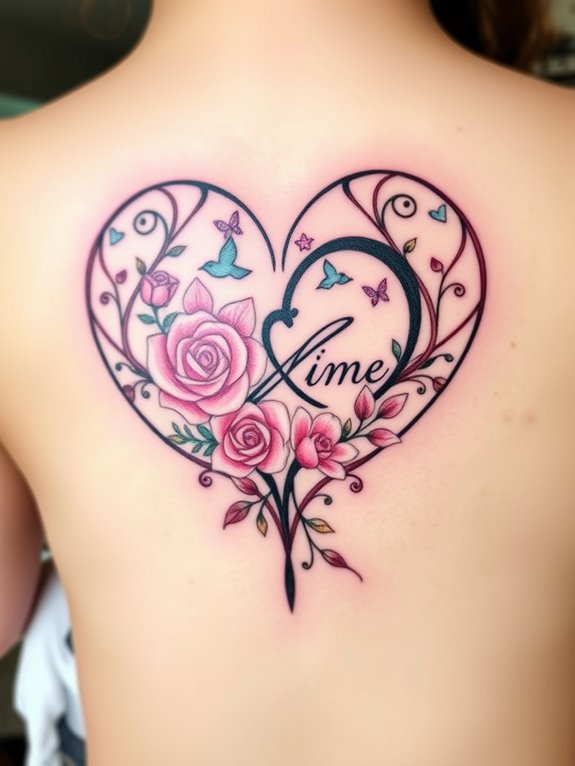 tattoo love on skin