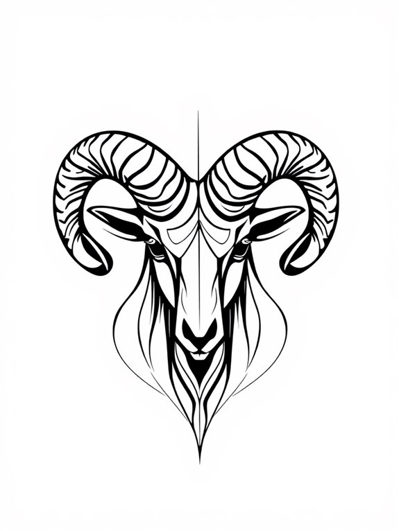 unique aries zodiac design