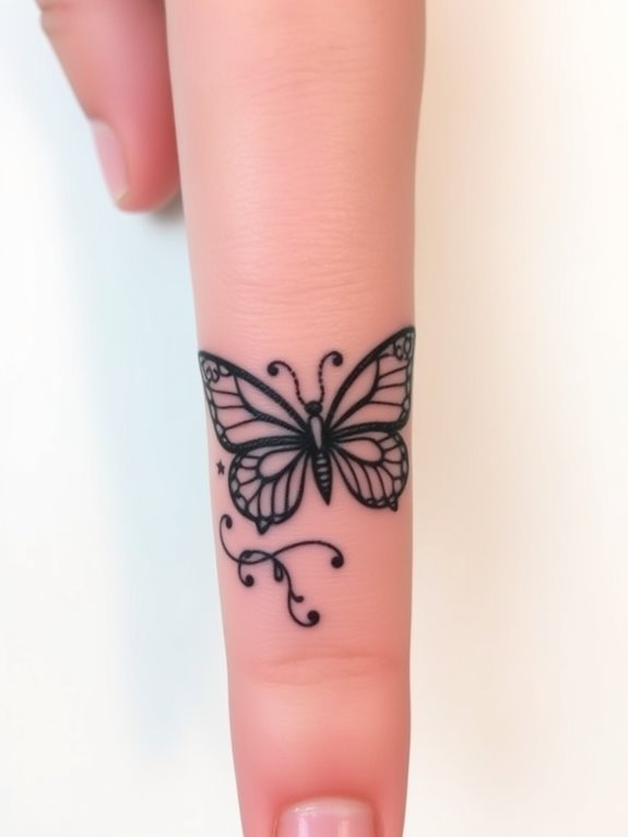 unique finger tattoo design