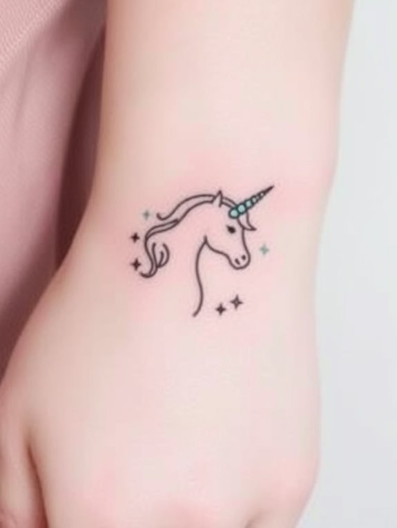 unique minimalist unicorn design