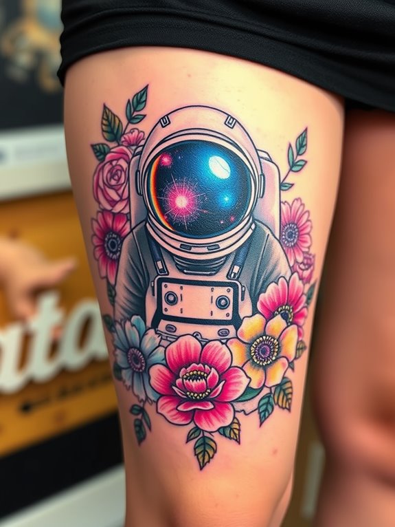 unique space themed body art