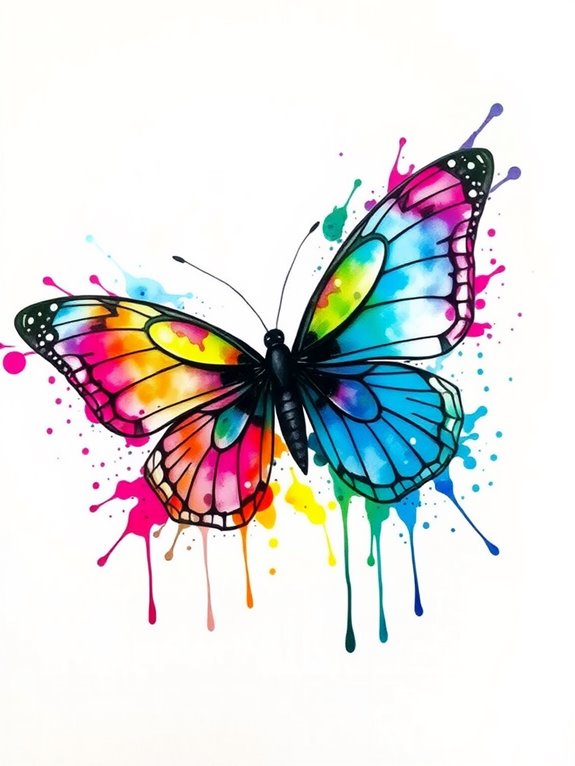 vibrant butterfly with color