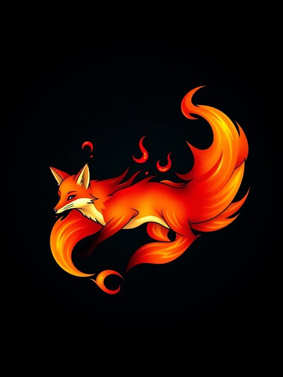 vibrant fox leg art