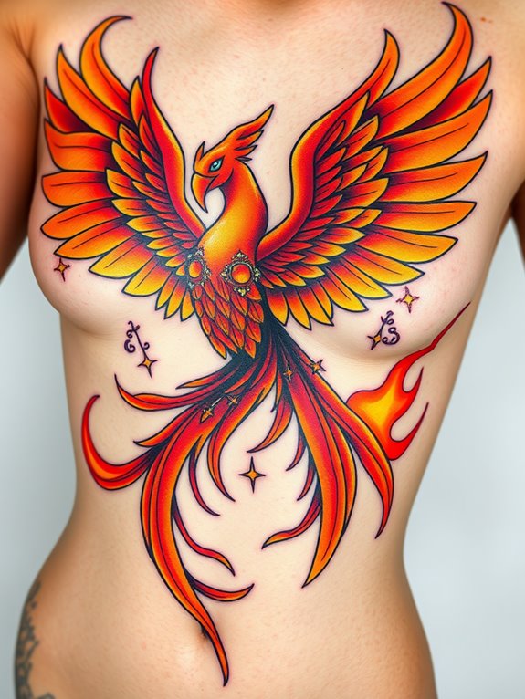 vibrant mythical bird symbolization