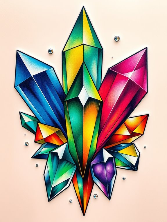 vivid crystal tattoo designs