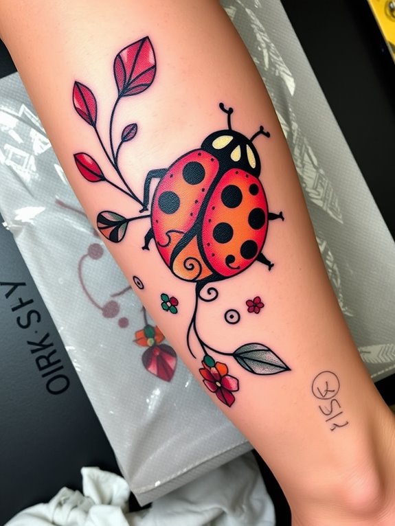 whimsical calf tattoo art