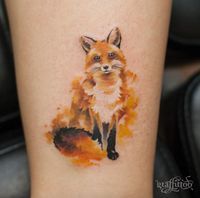 Vibrant Watercolor Fox Art