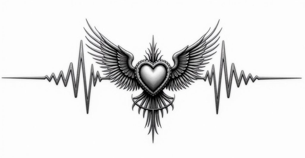 29 Touching Heartbeat Family Tattoos to Connect Generations