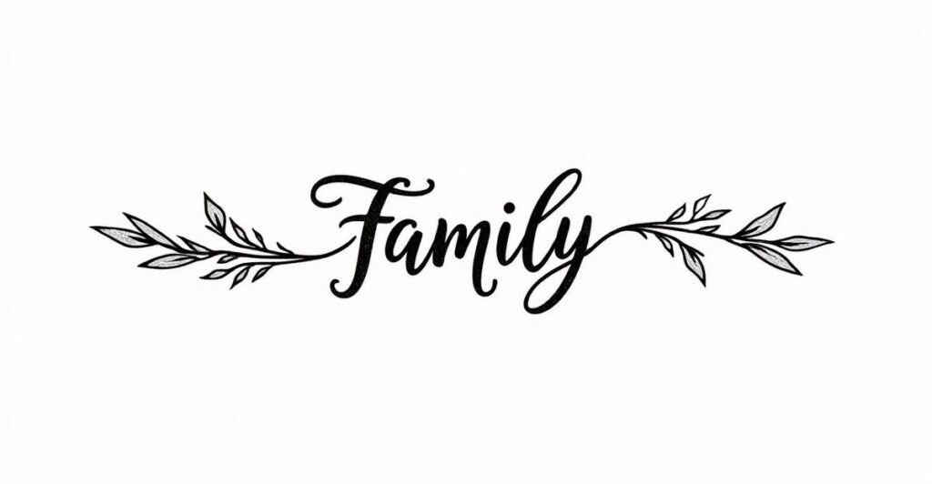 22 Magical Handwriting Family Tattoos That Will Melt Your Heart