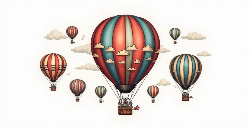 25 Unforgettable Hot Air Balloon Family Tattoos to Keep Loved Ones Close