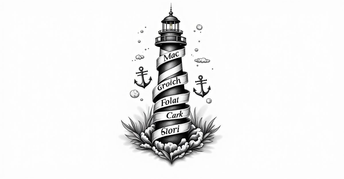 26 Bold Lighthouse Family Tattoos to Celebrate Heritage