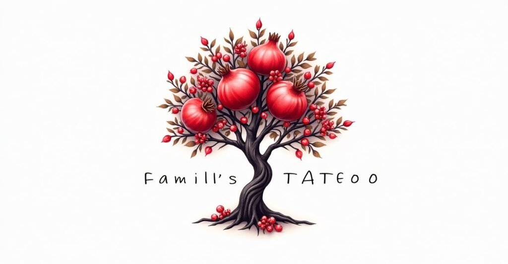 28 Timeless Pomegranate Family Tattoos to Celebrate Heritage