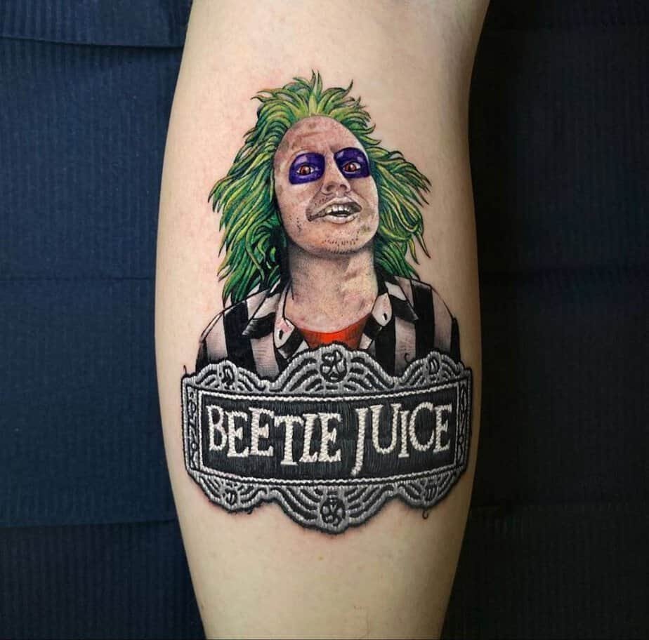 Beetlejuice portrait with logo