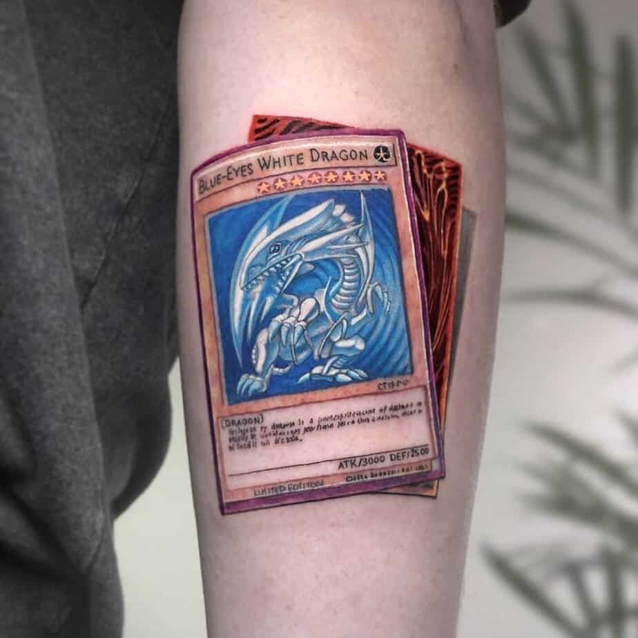 Blue-Eyes White Dragon tattoo