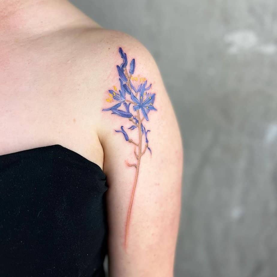 20 Purple Flower Tattoo Ideas So Gorgeous You’ll Pin Every Single One
