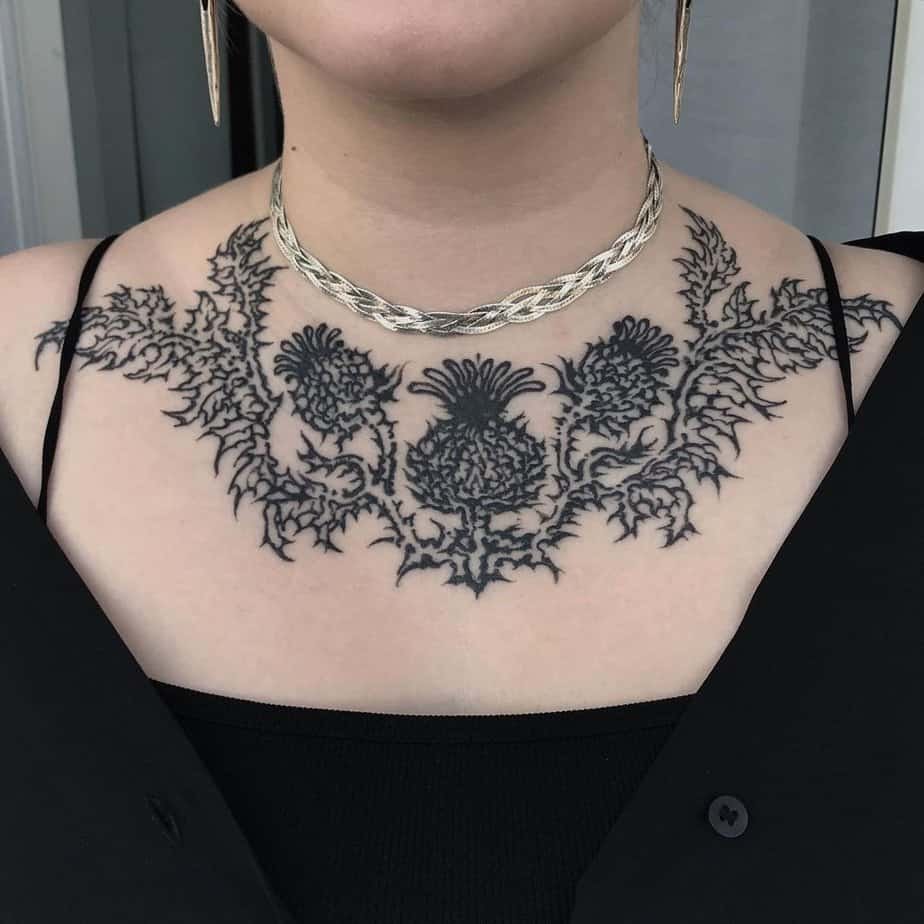 Royal thistle neckpiece