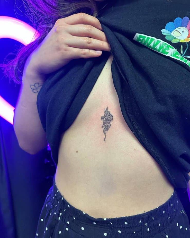 Tiny dragon tattoo