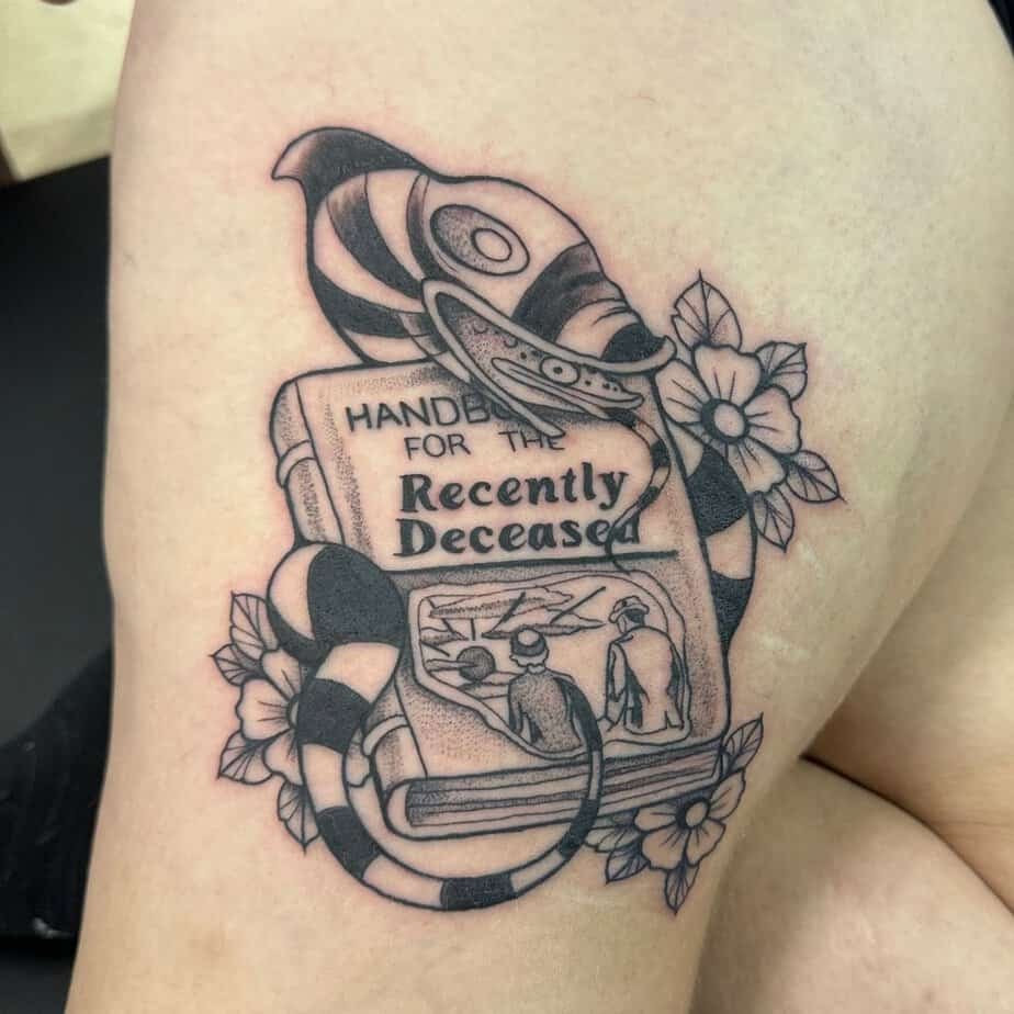 Handbook for the Recently Deceased with florals