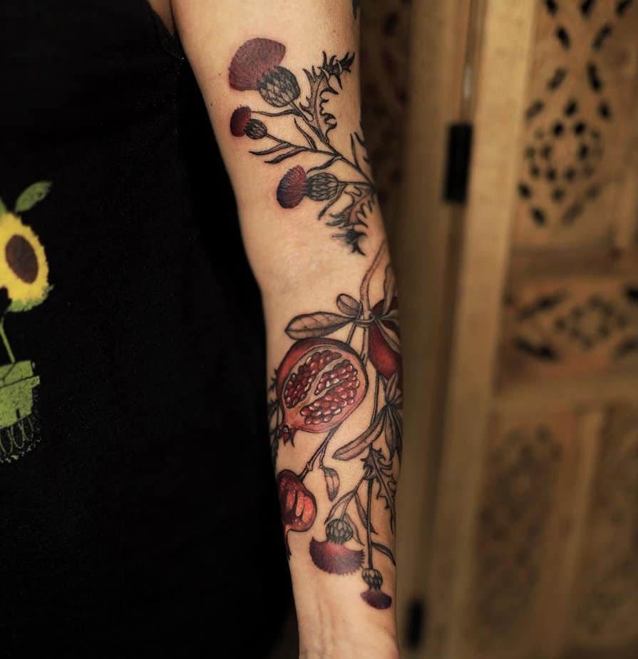 Thistles and pomegranates