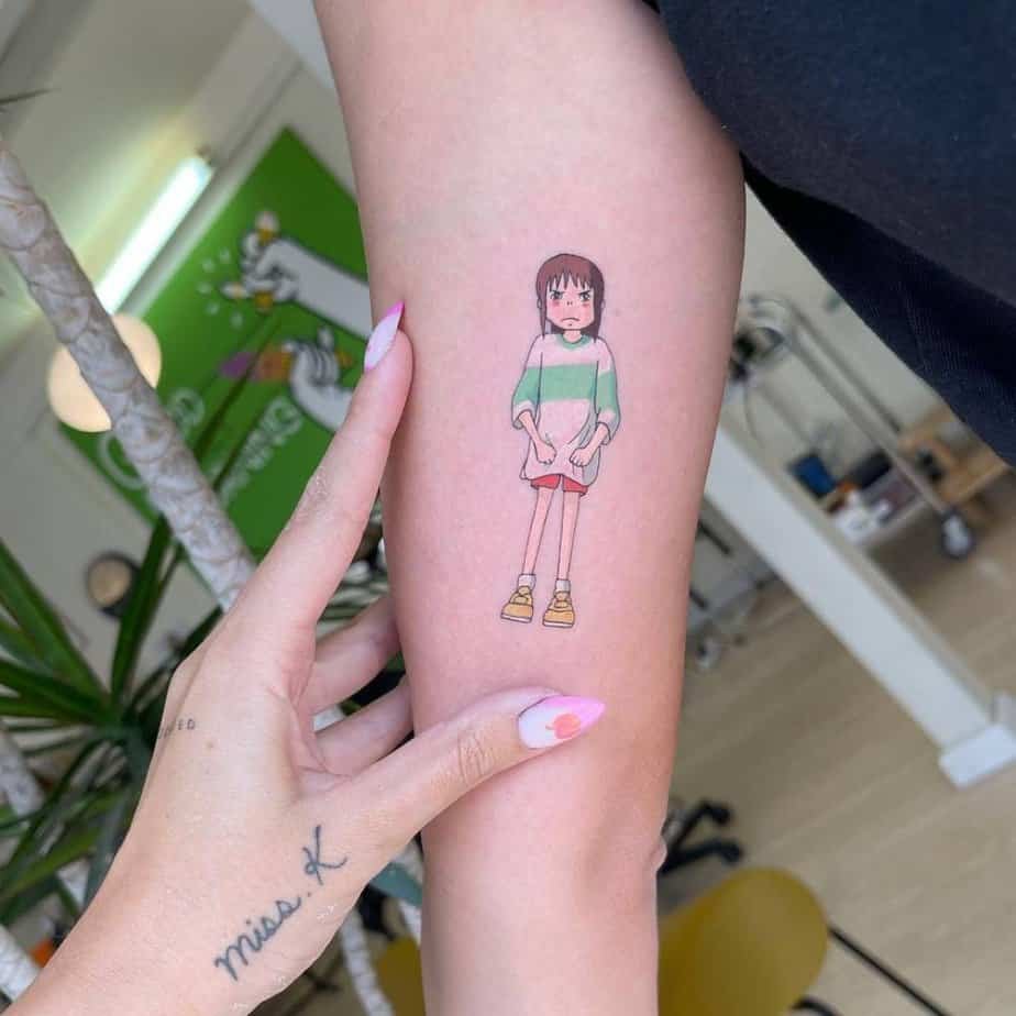 Chihiro standing tattoo