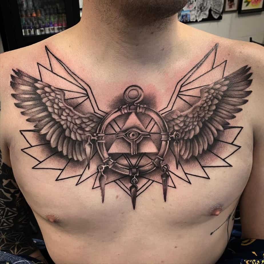Winged Millennium Puzzle tattoo
