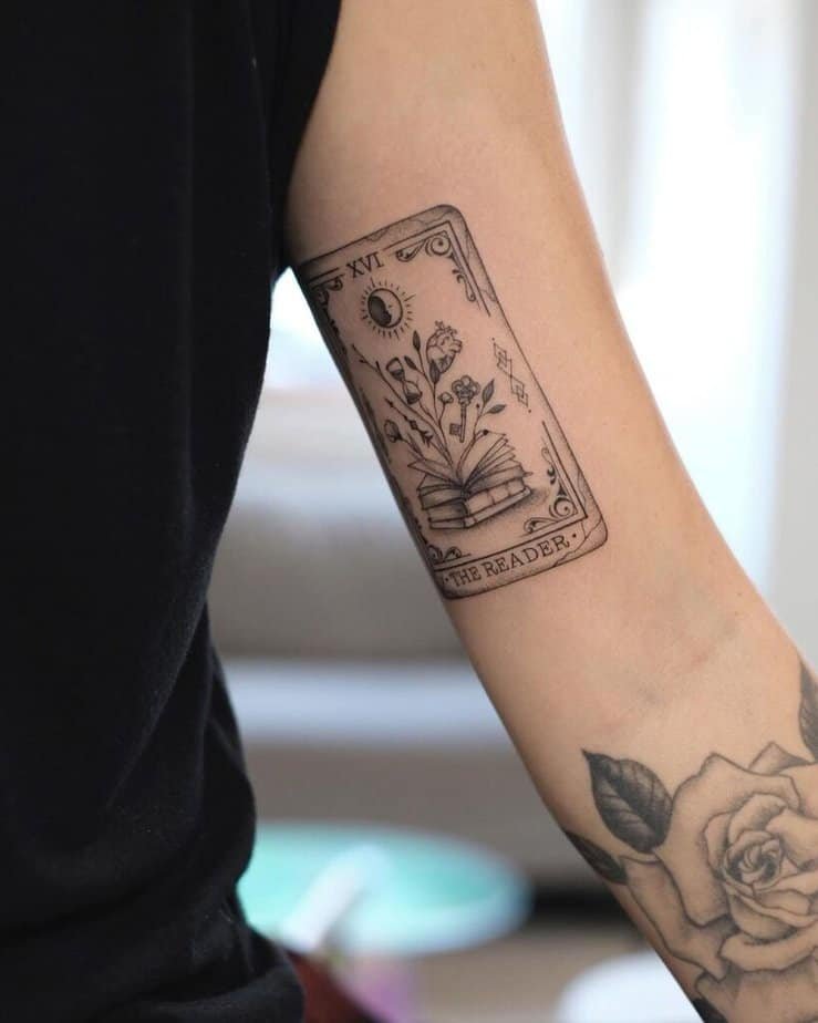 Reader tarot card tattoo