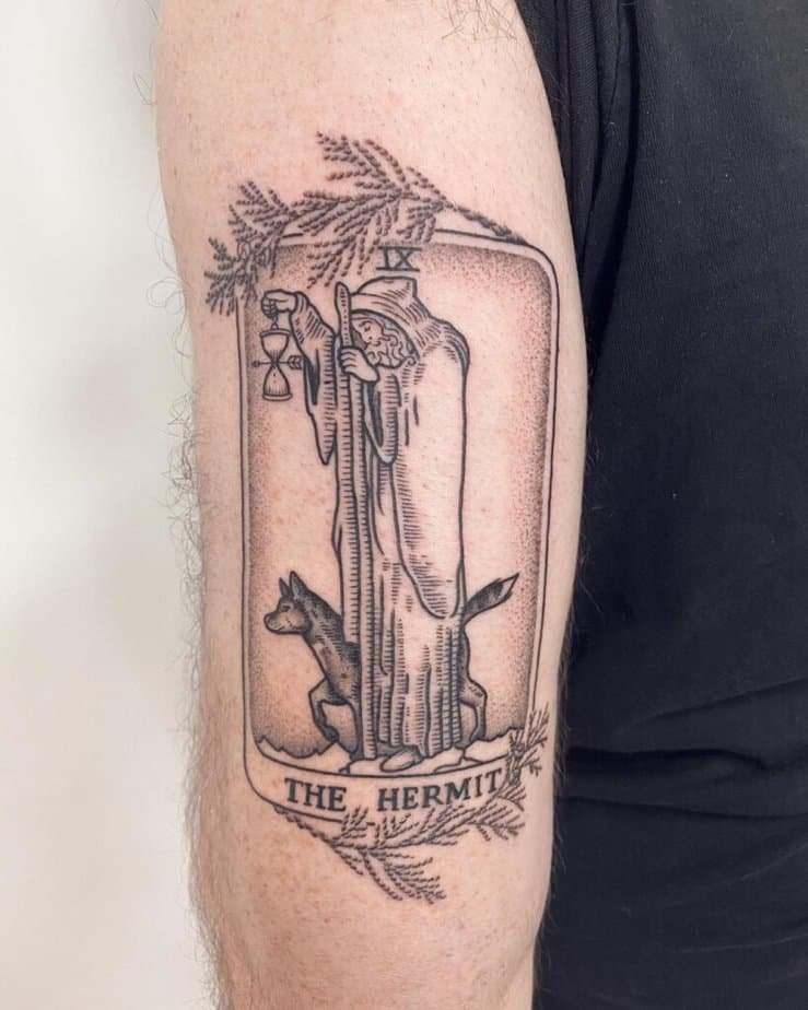 The Hermit tarot card tattoo