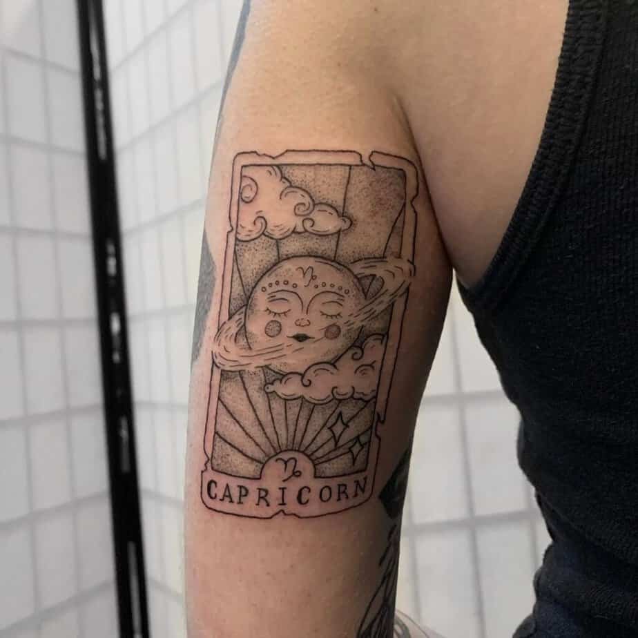 Capricorn tarot card tattoo