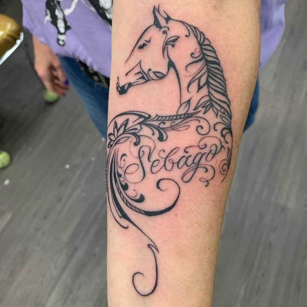 17. Elegant horse tattoo
