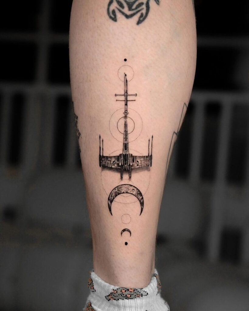 LotR vs Star Wars tattoo