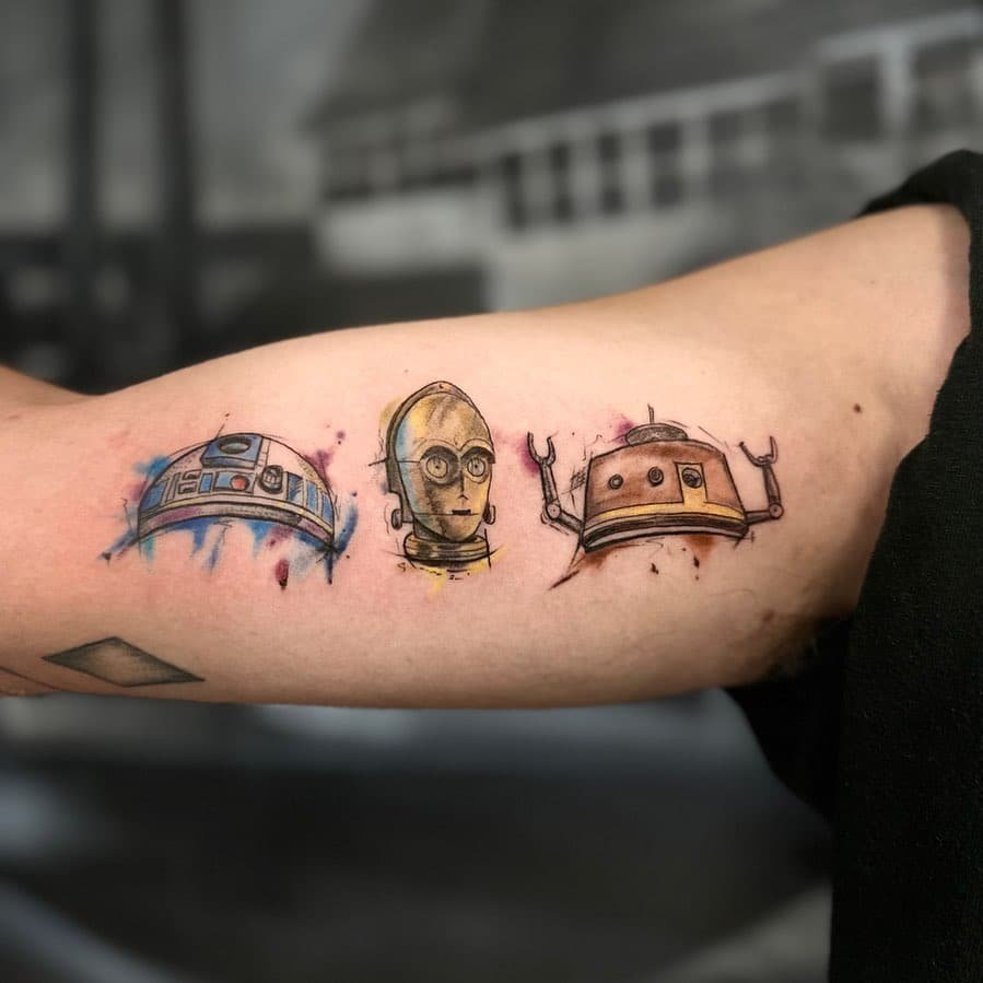 Star Wars droids tattoo