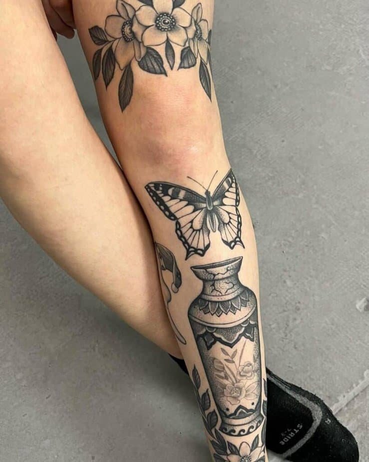 16. Black and gray tattoo