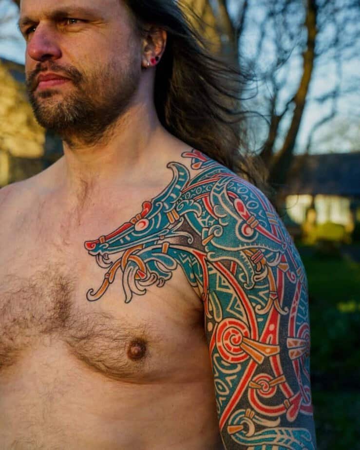 4. A colorful sleeve for the true wolf warrior