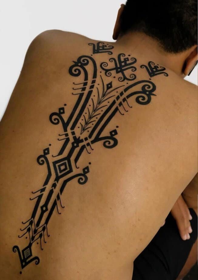 14. Intricate back piece