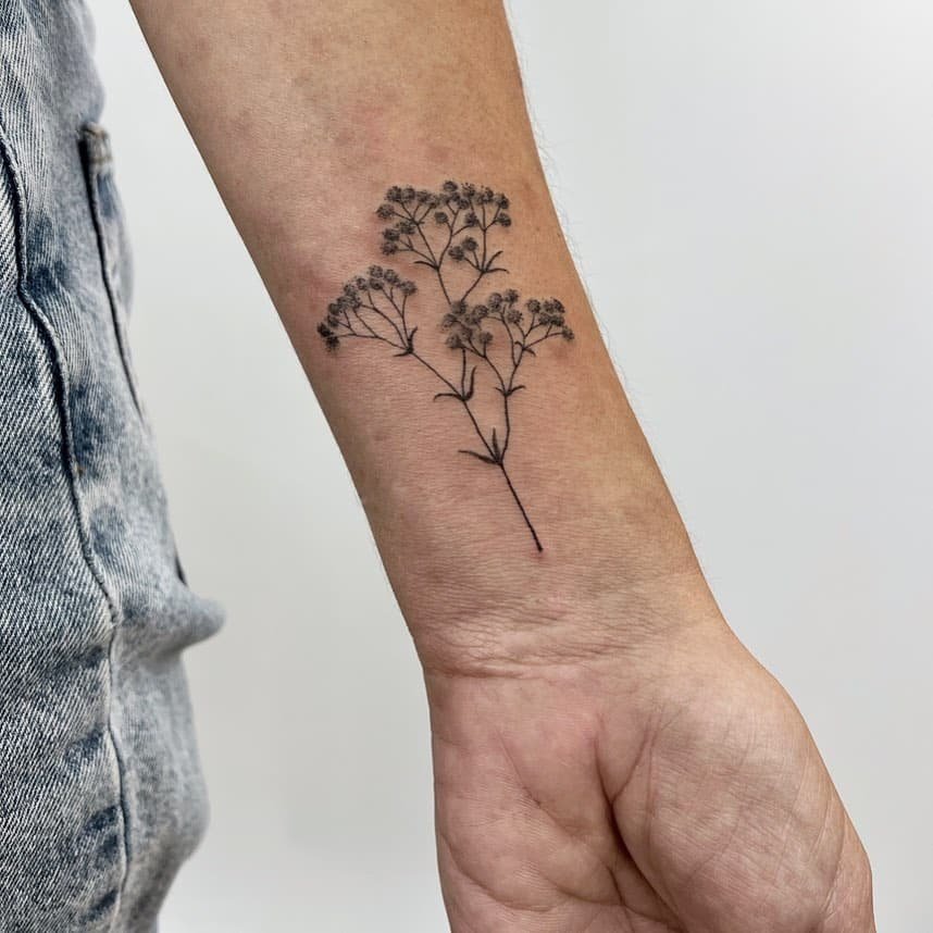 14. A gypsophila tattoo