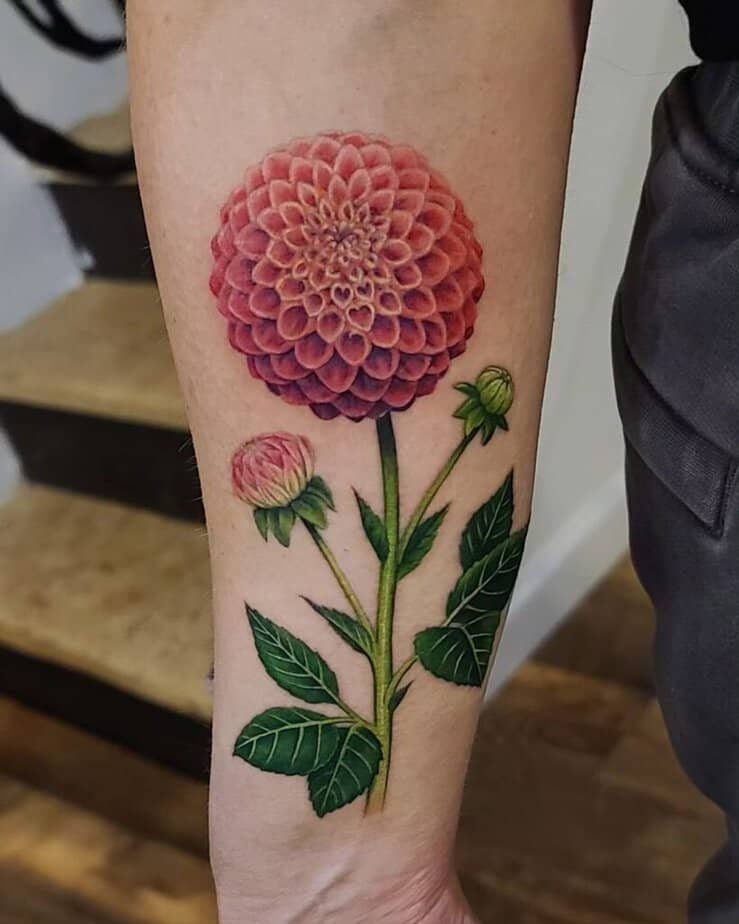 15. A dahlia tattoo