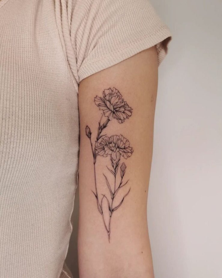 16. A carnation tattoo