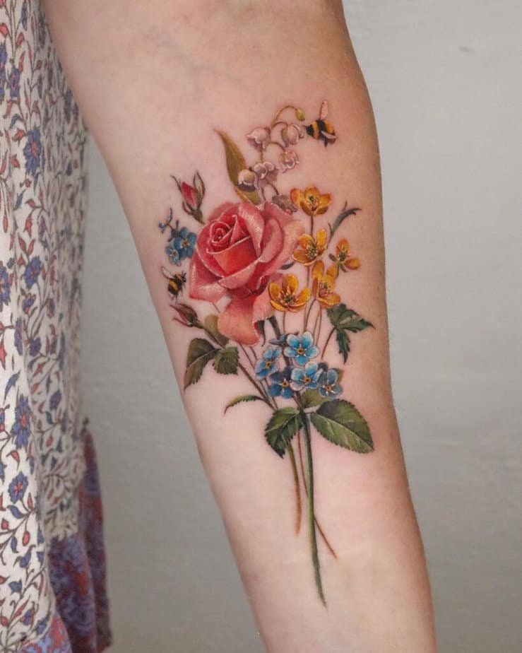 19. A colorful collection of flowers