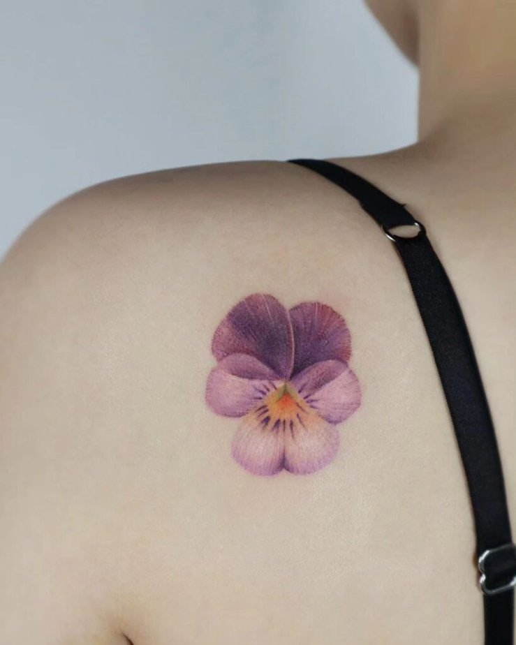 8. A pansy tattoo